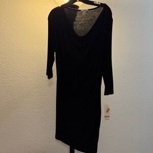 Bar III Elegant Black Long Sleeve Dress